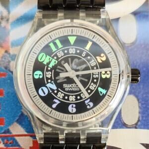 Swatch watch BLACK AWAKE SLN102 1995 Musicall - Melody By Phillip Glass